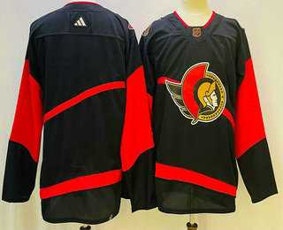Men%27s Ottawa Senators Blank Black 2022 Reverse Retro Authentic Jersey->philadelphia flyers->NHL Jersey